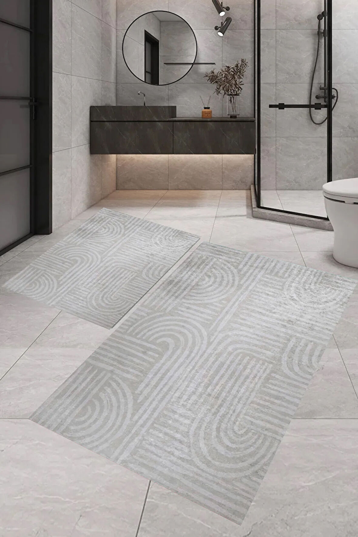 Eliana Home Dijital Baskı 2'li Banyo Paspas Takımı  LNA5-FNL319 100x60 ve 60x50 cm