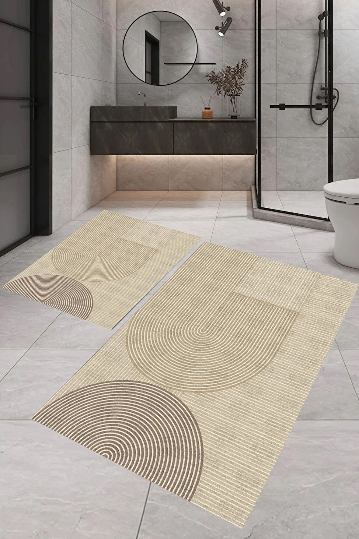 Eliana Home Dijital Baskı 2'li Banyo Paspas Takımı  LNA5-FNL345 100x60 ve 60x50 cm