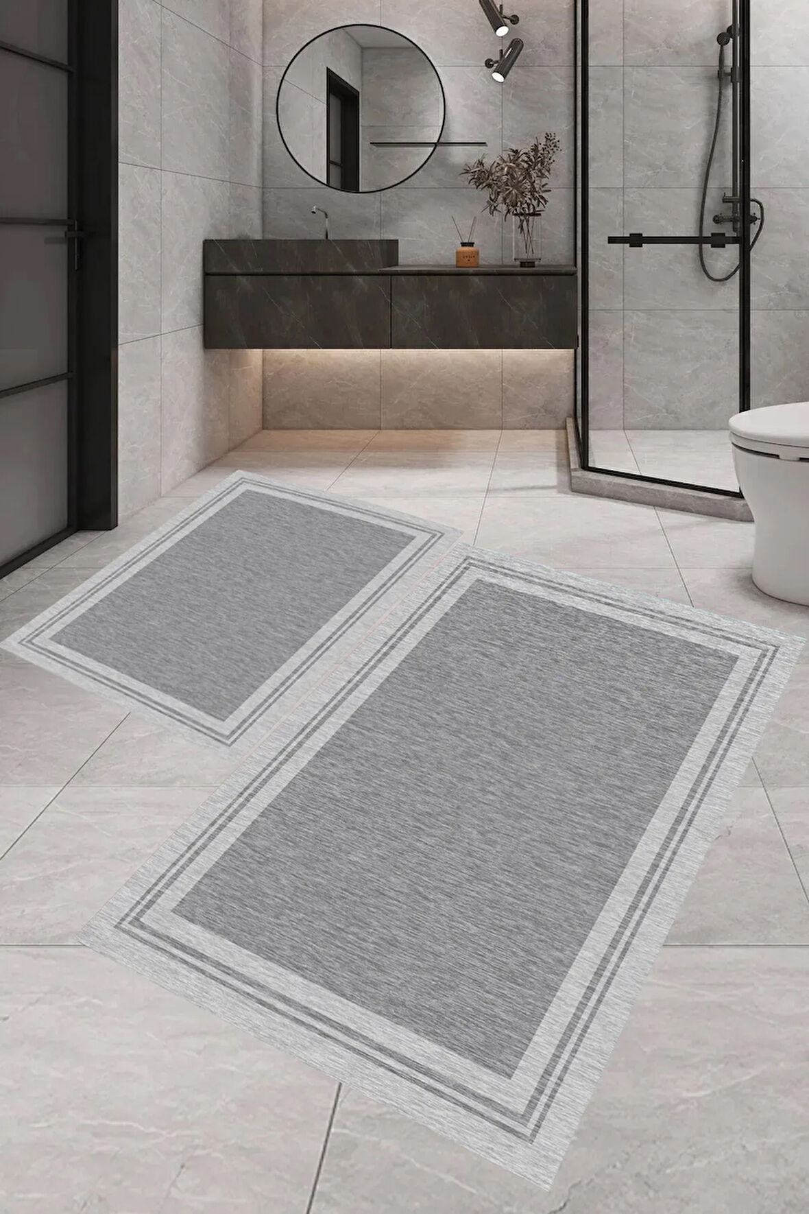 Eliana Home Dijital Baskı 2'li Banyo Paspas Takımı  LNA5-FNL348 100x60 ve 60x50 cm