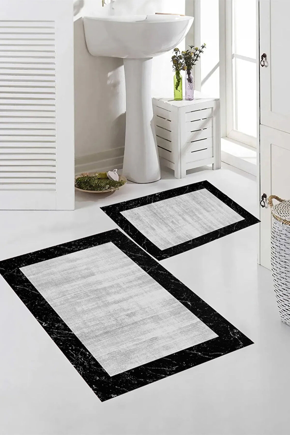 Eliana Home Dijital Baskı 2'li Banyo Paspas Takımı  LNA5-FNL475 100x60 ve 60x50 cm