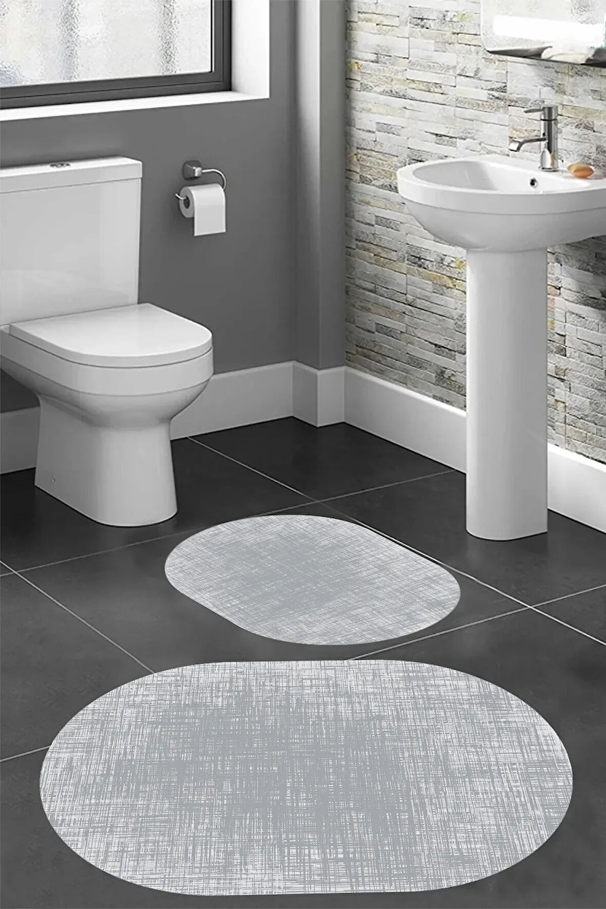 Eliana Home Dijital Baskı 2'li Banyo Paspas Takımı  LNA5-HS180 100x60 ve 60x50 cm