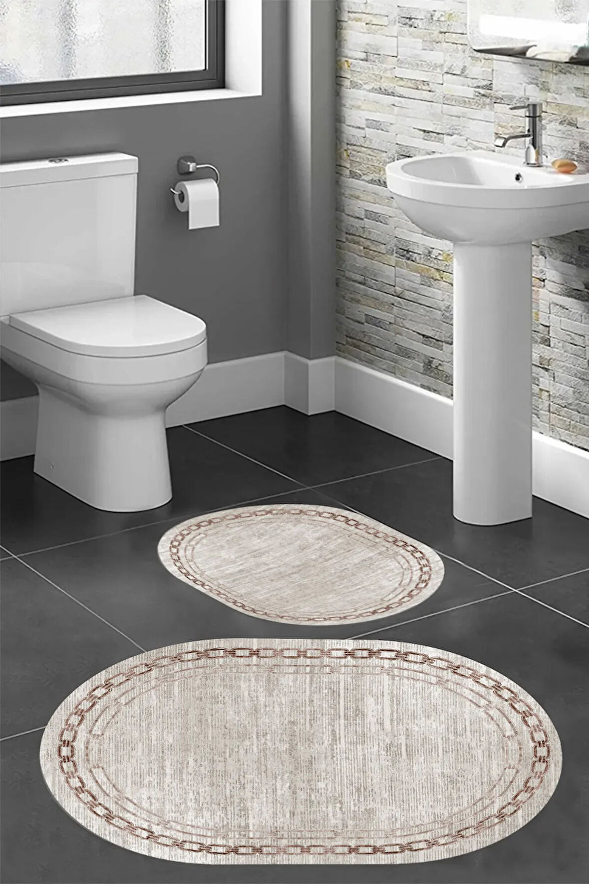 Eliana Home Dijital Baskı 2'li Banyo Paspas Takımı  LNA5-HT899 100x60 ve 60x50 cm