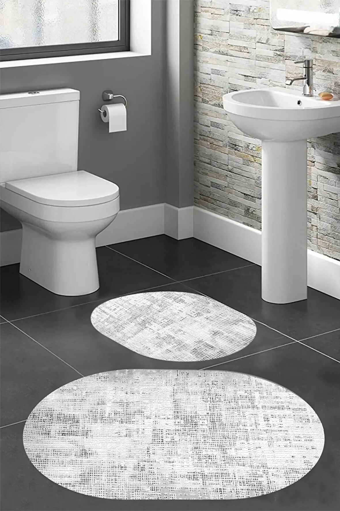 Eliana Home Dijital Baskı 2'li Banyo Paspas Takımı  LNA5-HY941 100x60 ve 60x50 cm