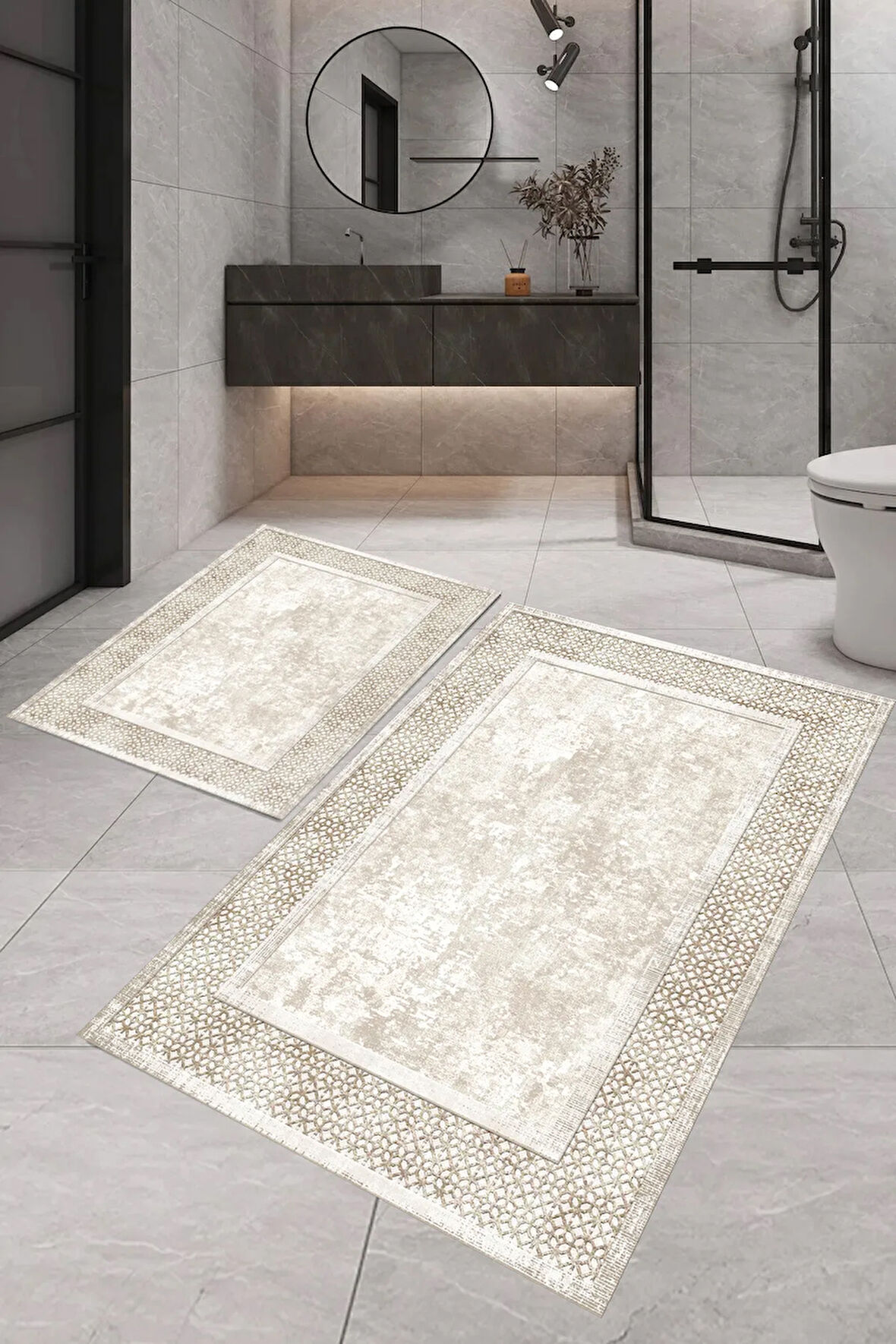 Eliana Home Dijital Baskı 2'li Banyo Paspas Takımı  LNA5-SD704 100x60 ve 60x50 cm