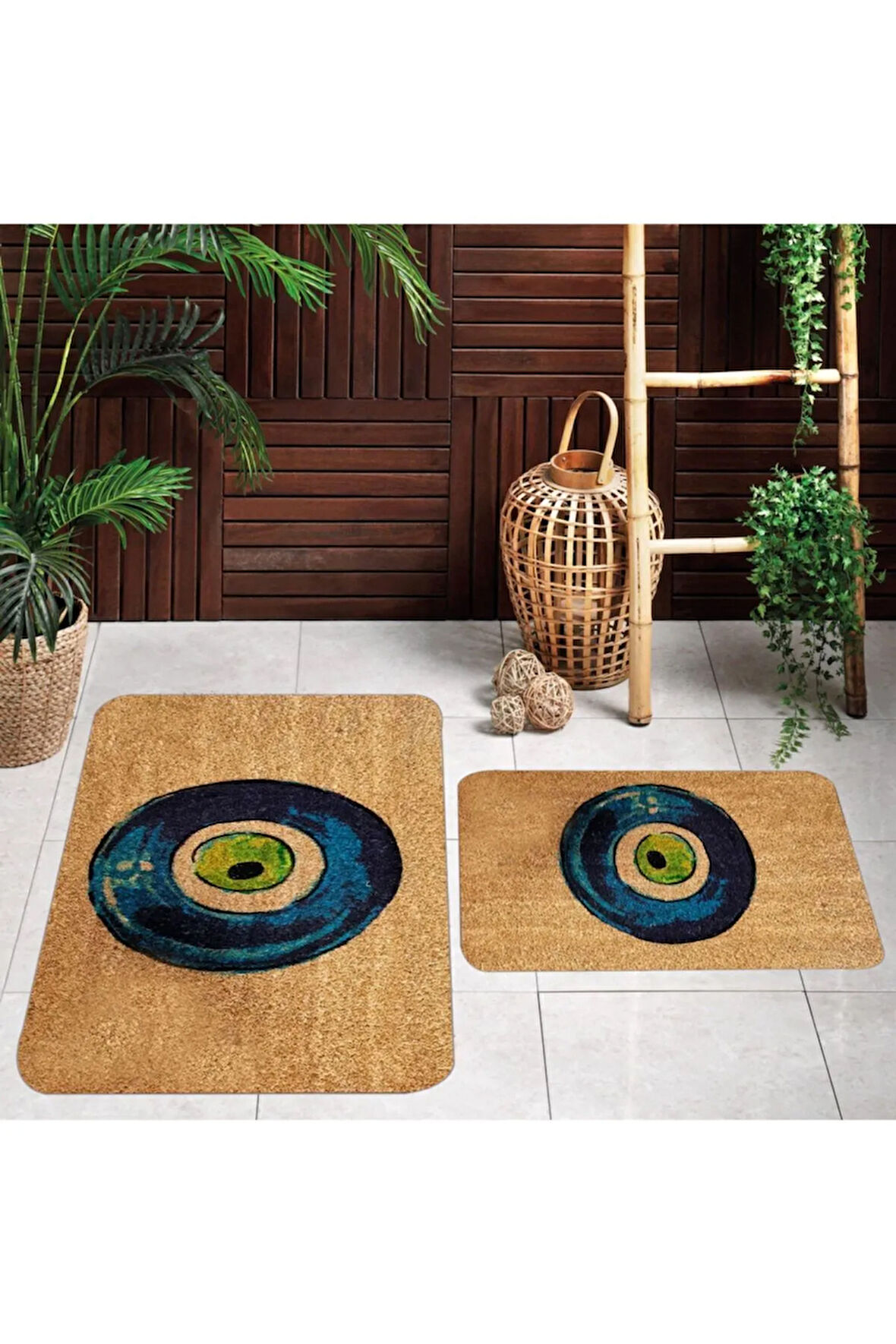Eliana Home Dijital Baskı 2'li Banyo Paspas Takımı  LNA5120 100x60 ve 60x50 cm
