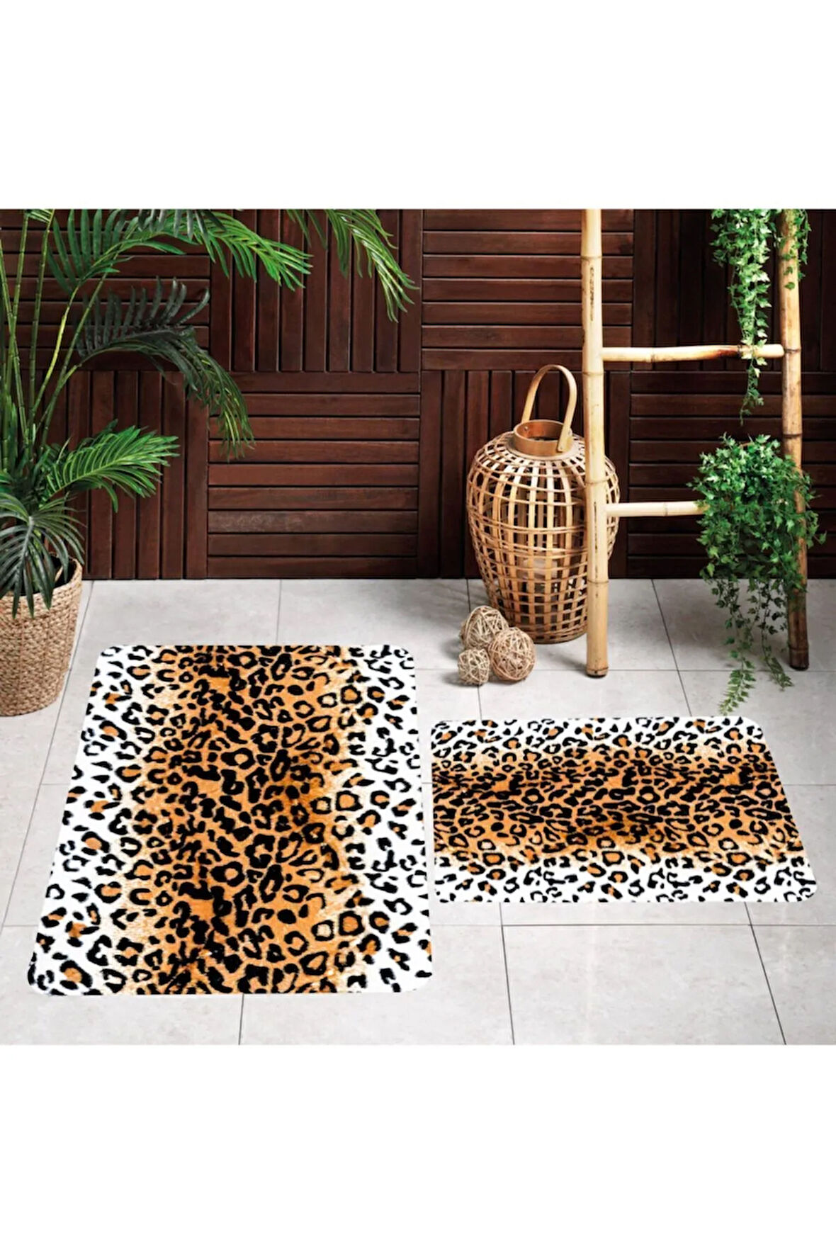 Eliana Home Dijital Baskı 2'li Banyo Paspas Takımı  LNA5164 100x60 ve 60x50 cm