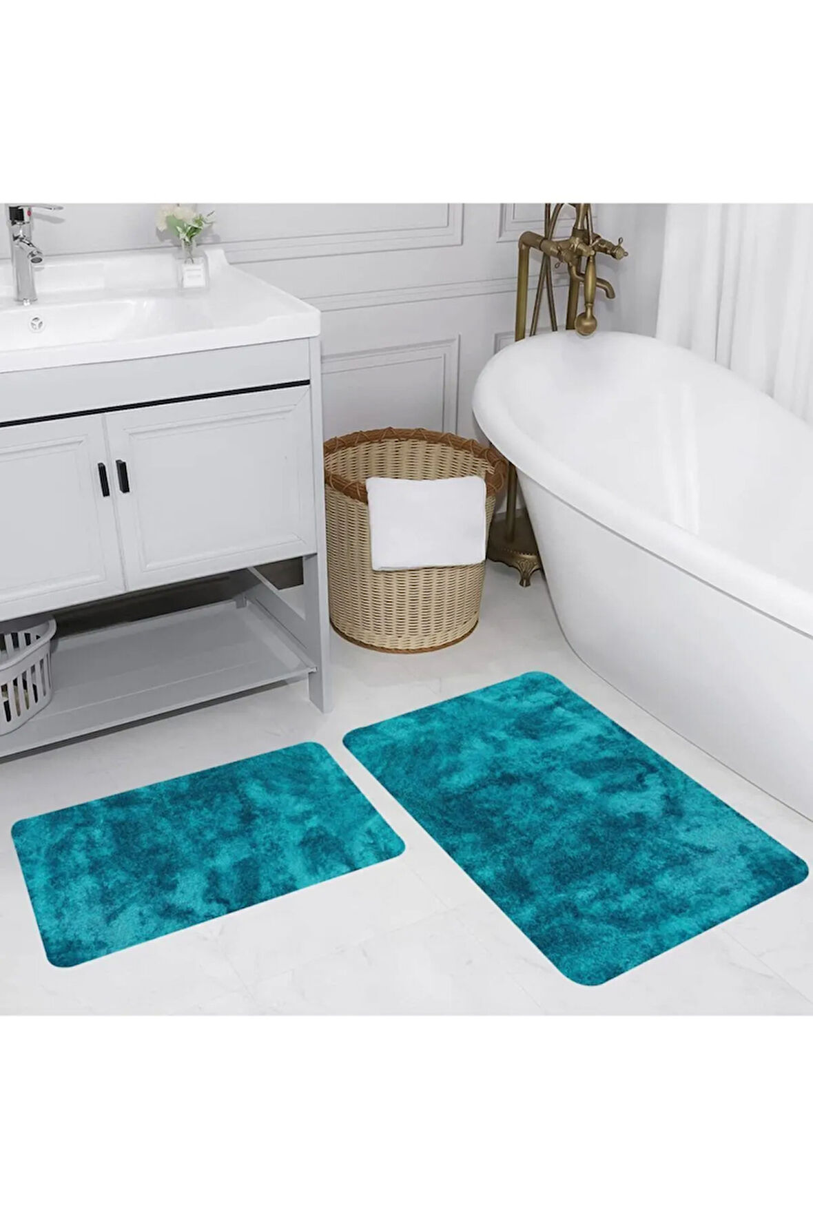 Eliana Home Dijital Baskı 2'li Banyo Paspas Takımı  LNA5194 100x60 ve 60x50 cm