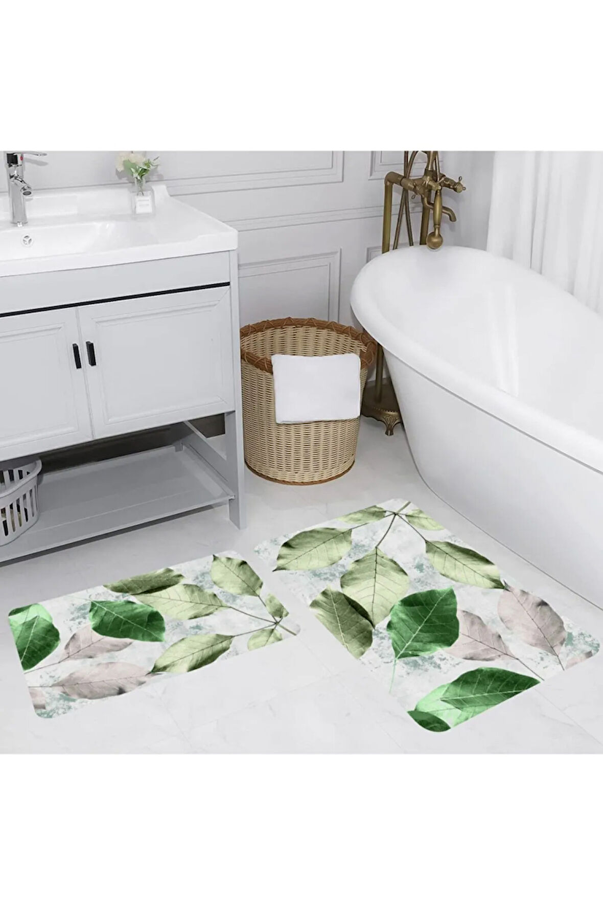 Eliana Home Dijital Baskı 2'li Banyo Paspas Takımı  LNA5213 100x60 ve 60x50 cm