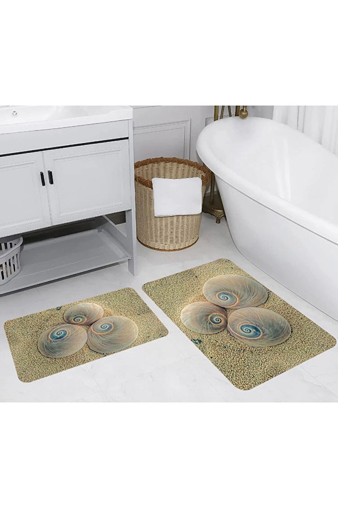 Eliana Home Dijital Baskı 2'li Banyo Paspas Takımı  LNA5239 100x60 ve 60x50 cm