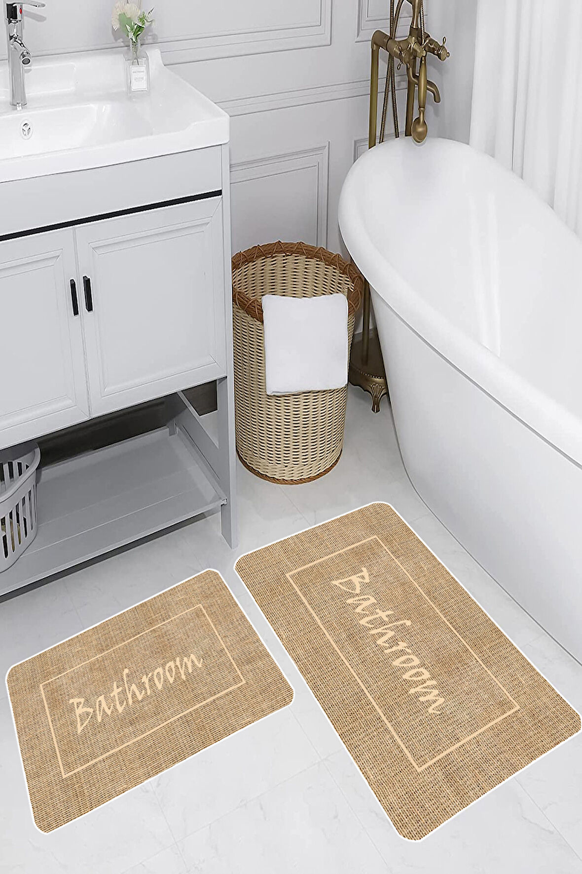 Eliana Home Dijital Baskı 2'li Banyo Paspas Takımı  LNA5290 100x60 ve 60x50 cm