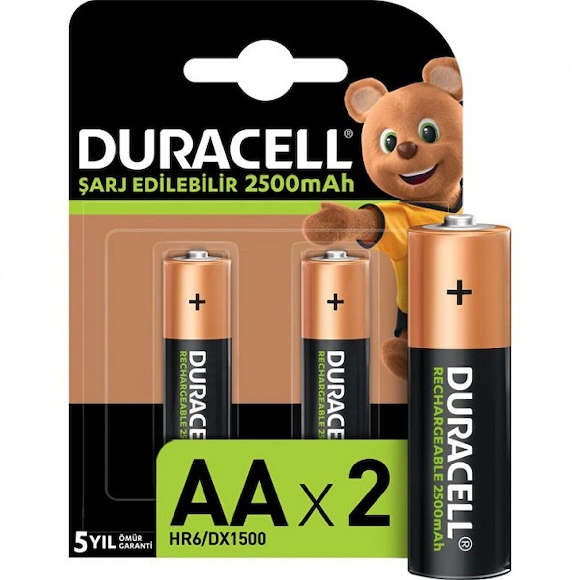 LENAY  Duracell 2500 Mah 2li Şarjlı Kalem Pil