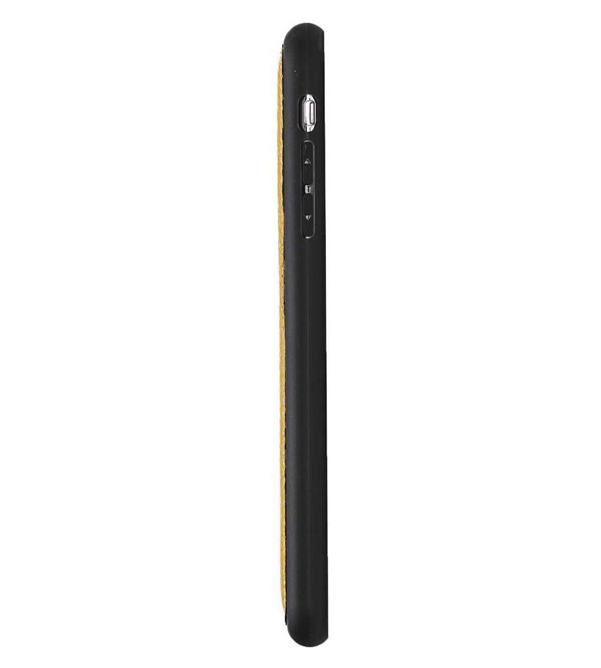Apple iPhone XR Uyumlu Deri Arka Kapak Sarı