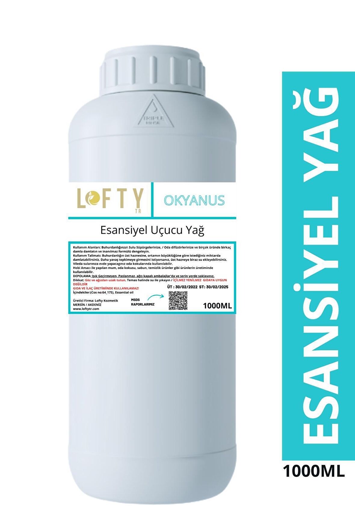 Okyanus Esansiyel Uçucu Yağ, Konsantre Esans, Saf Hobi Esansı, Mum, Sabun, Oda Kokusu 1000 ML