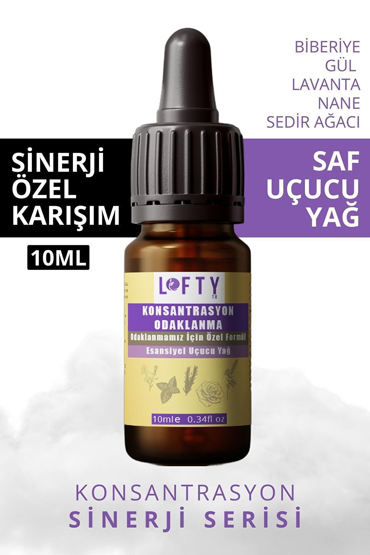 Konsantrasyon - Odaklanma Sinerji Karışım Esansiyel Uçucu Yağ Buhurdanlık Yağı Aromaterapi Difüzör,