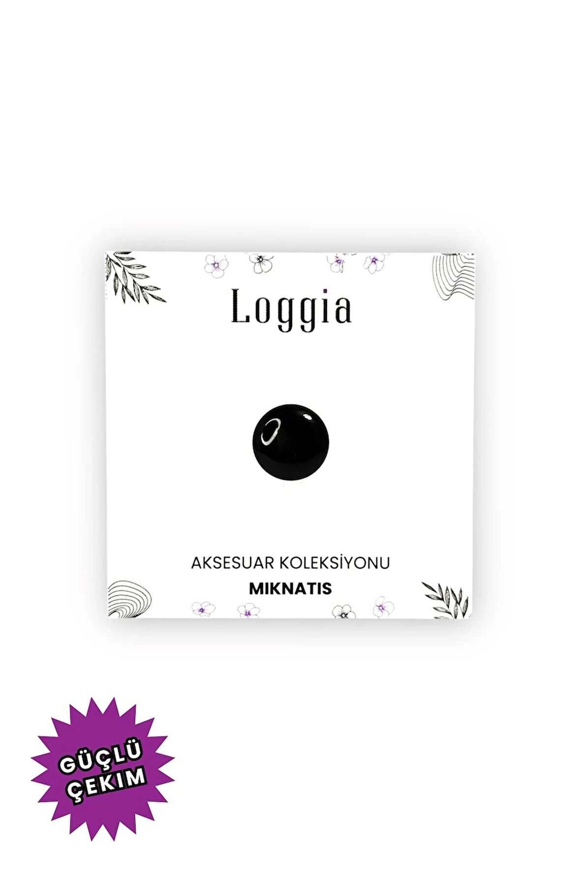 Eşarp Ve Şal Mıknatısı Parlak Siyah - Başörtü Tutucu Kadın Tesettür Aksesuar Mıknatıs