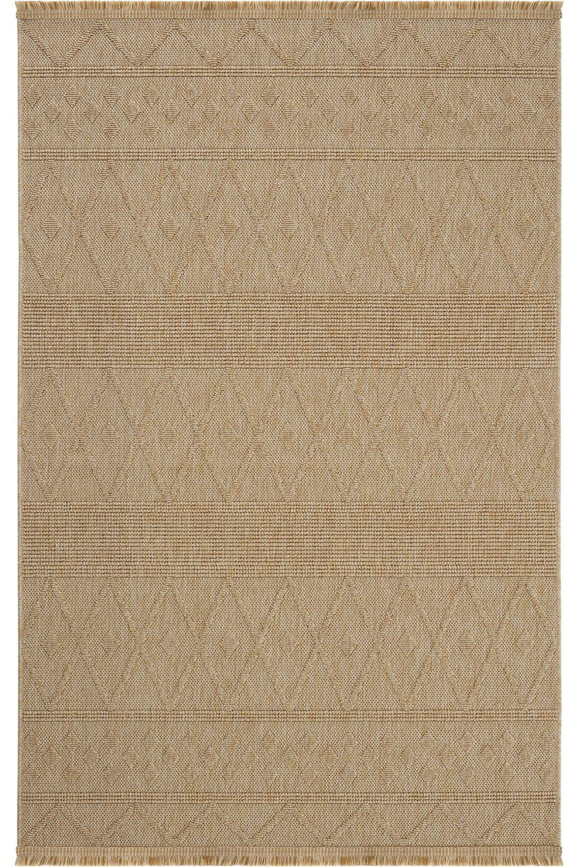 Seyran Halı Loopy 620 Bej Kolay Temizlenen Dekoratif Sisal Jüt Halı