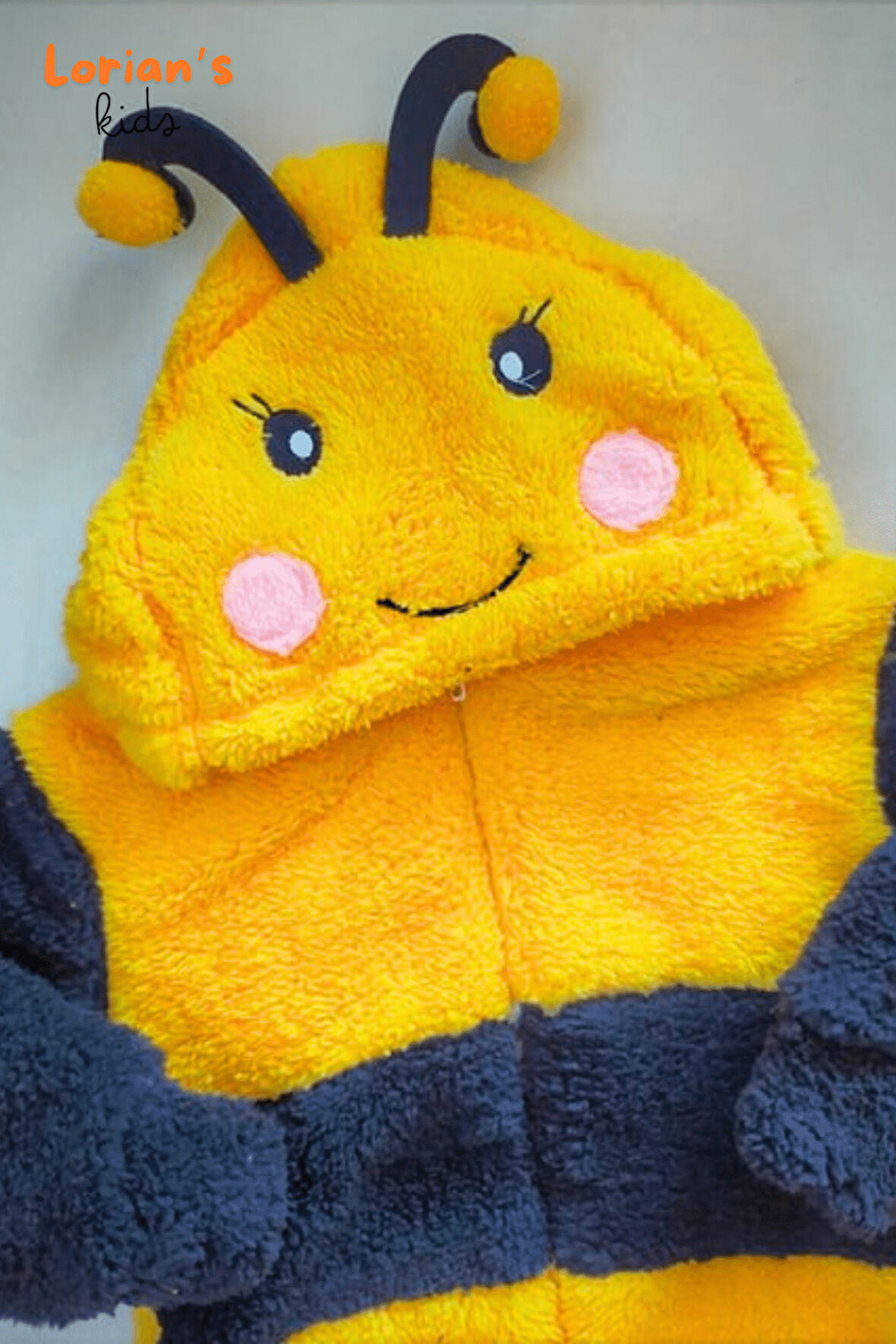 Welsoft Arı Yumuşak Peluş Fermuarlı Bebek Tulumu - 4 Yaş