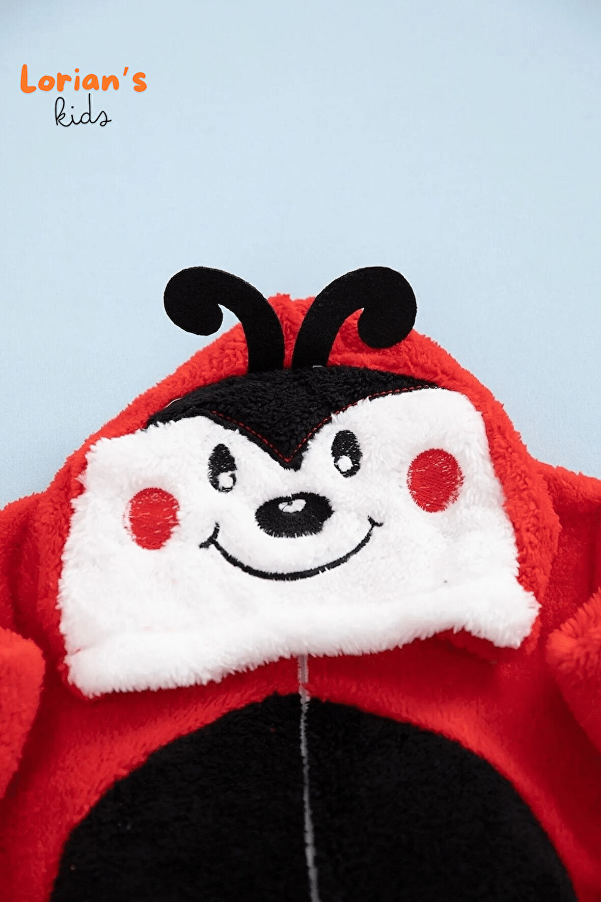 Welsoft Uğurböceği Yumuşak Peluş Fermuarlı Bebek Tulumu - 3 Yaş