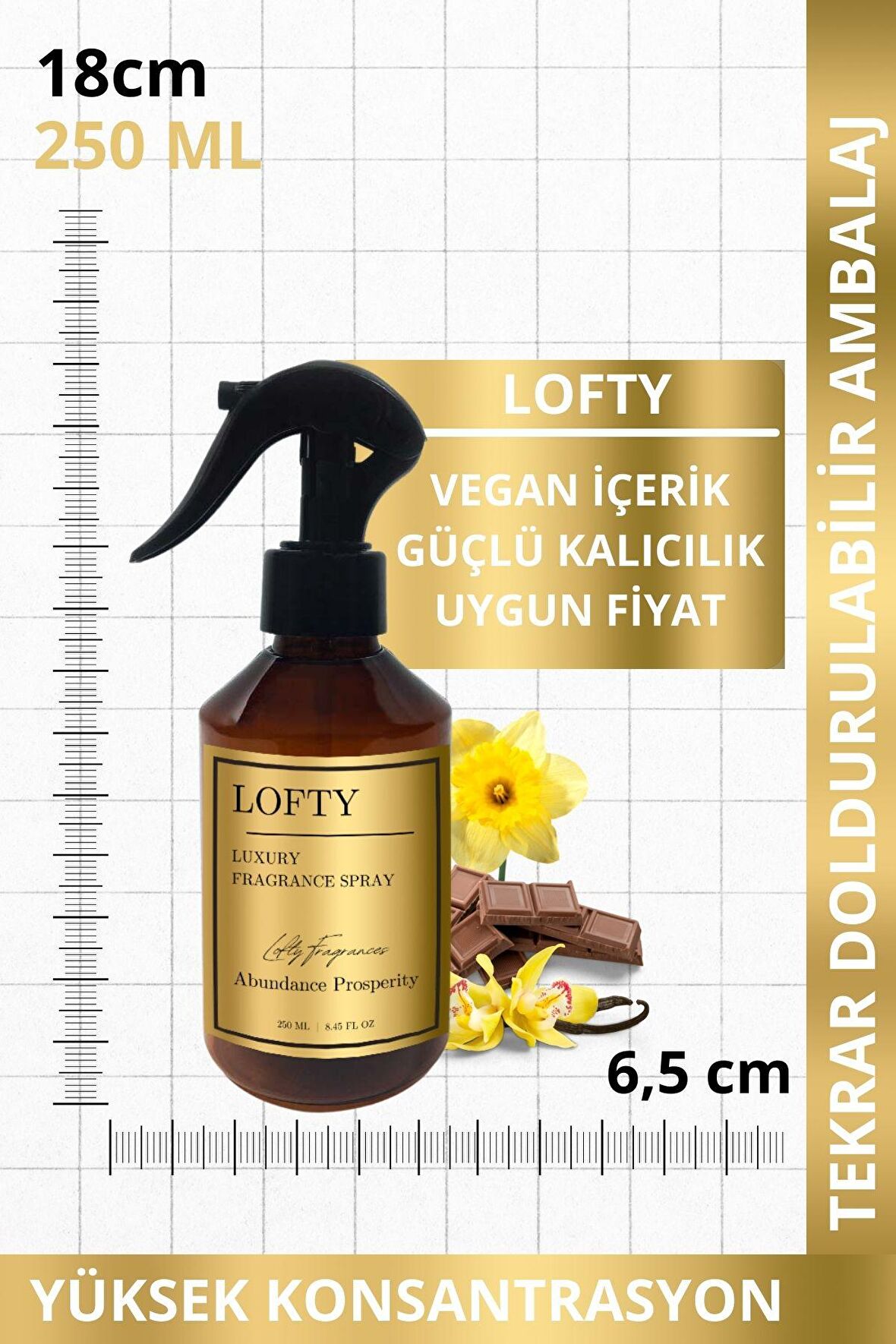 Abundance Prosperity Oda ve Çamaşır Spreyi Oda Parfümü,Oda Kokusu,Koku Giderici Bolluk Bereket 250ML