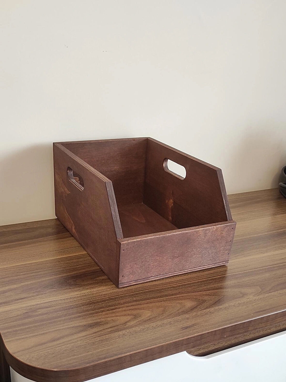 Ahşap 45lik Plak Sandığı - Organizer Kutu - Wooden 45 Record Box