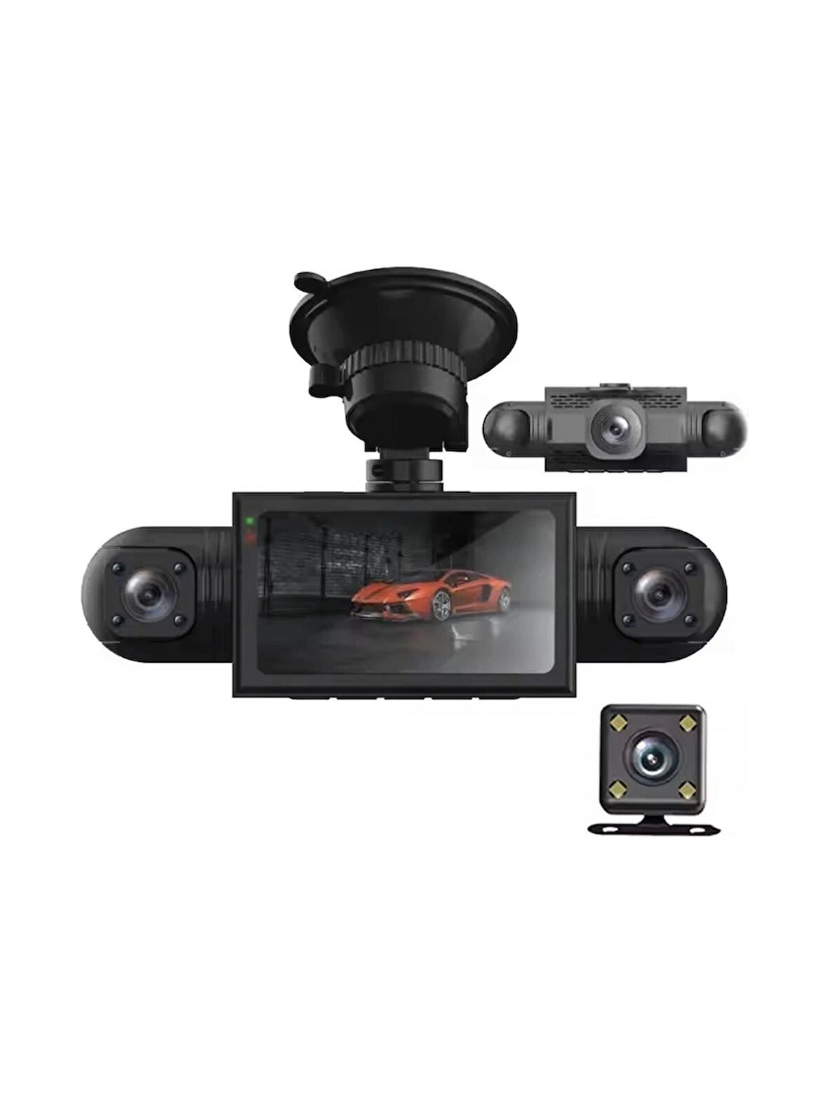 4K & 1080P Ultra Hd 4 Kameralı Hafıza Kartına Kayıtlı Hareket Algılamalı Araç Kamerası