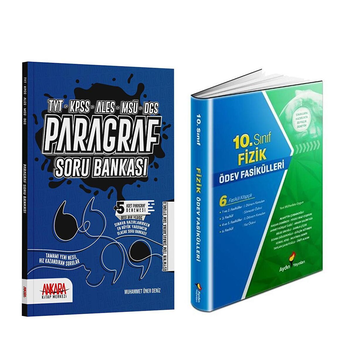 Aydın 10.Sınıf Fizik Ödev Fasikülleri ve AKM Paragraf Soru Bankası Seti 2 Kitap