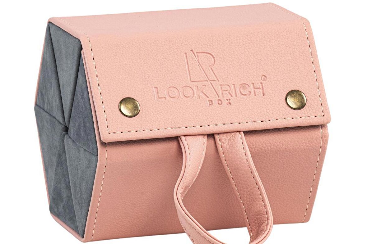 Look Rich Barbie Edition El Yapımı Deri 6 lı Gözlük Taşıma ve Saklama Çantası- Pudra