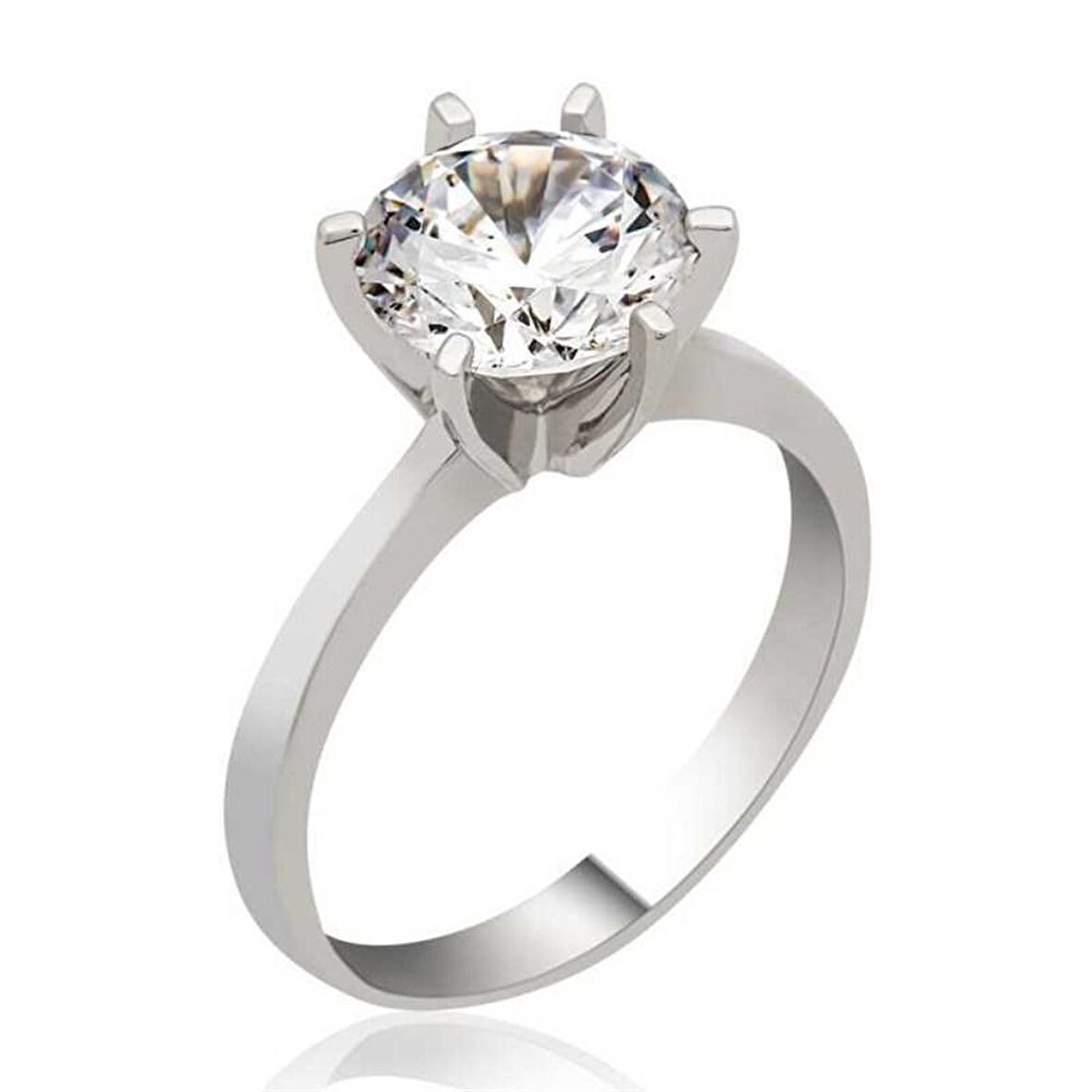 Gümüş Tek Taş Kadın Yüzük