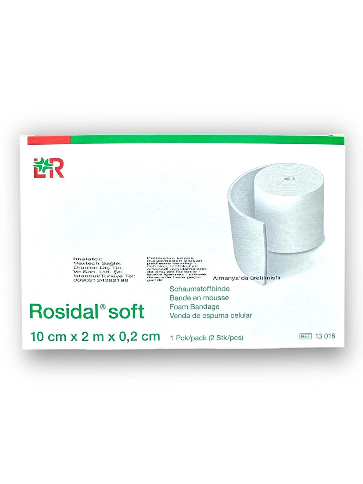 Rosidal Soft Köpük Bandaj 10 cm x 2 m x 0,2 cm – Ref 13016 – 1 Kutu (2 Adet)