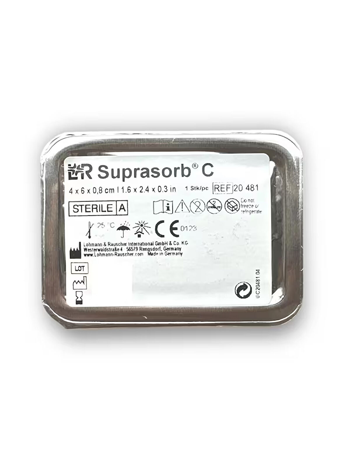 Suprasorb C Kolajen (COLLAGEN) İçerikli Yara Örtüsü 4 cm x 6 cm x 0,8 cm – Ref 20481 – 1 Adet
