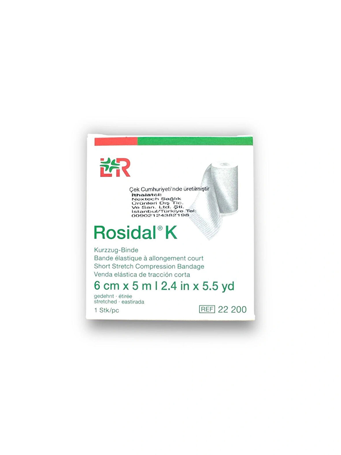 Rosidal K Kısa Gerilimli Kompresyon Bandajı 6 cm x 5 m – Ref 22200 – 1 Adet