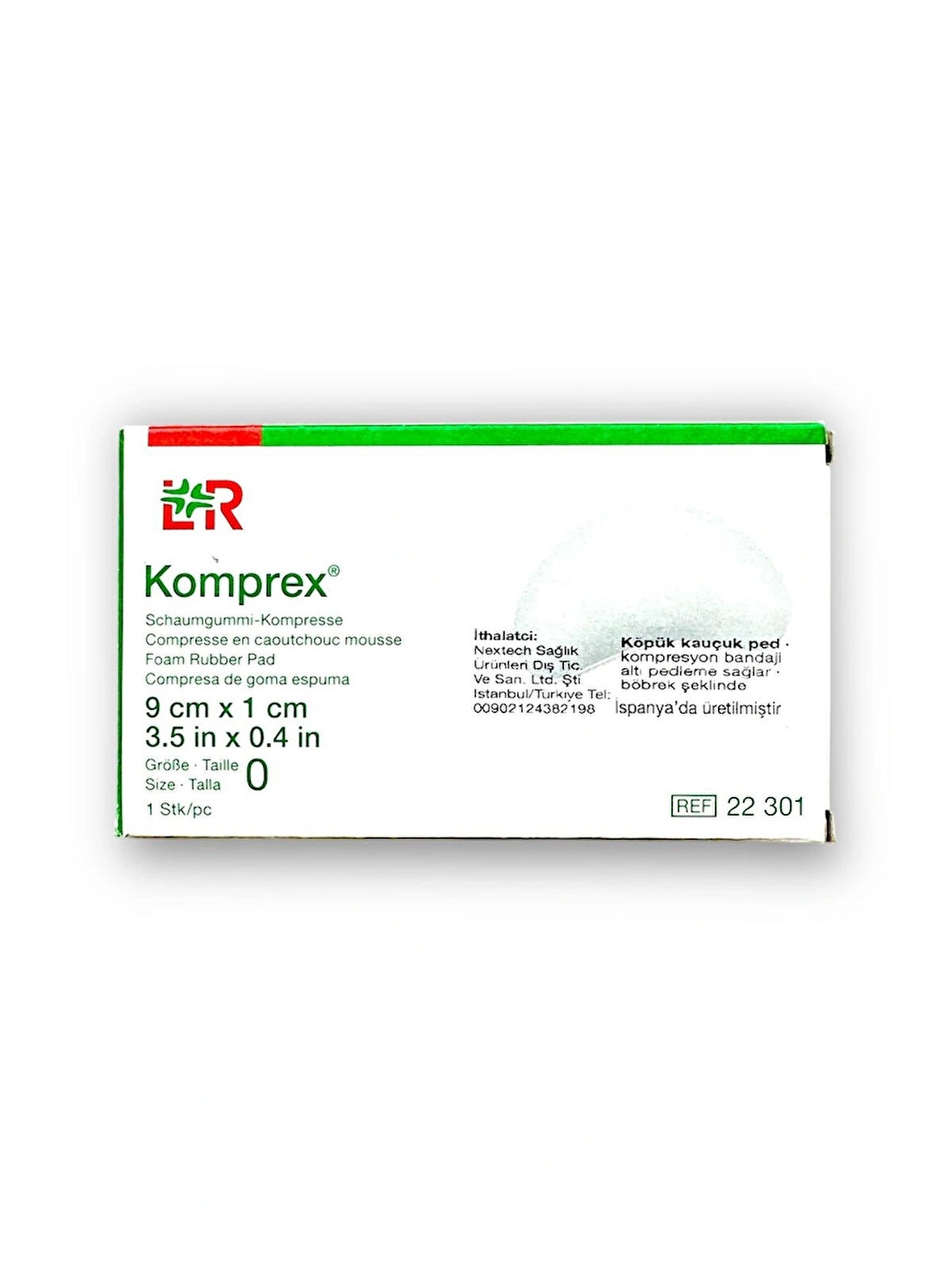 Komprex Köpük Kauçuk Destek Pedi 9 cm x 1 cm - Ref 22301 - 1 Adet (1 Kutu)