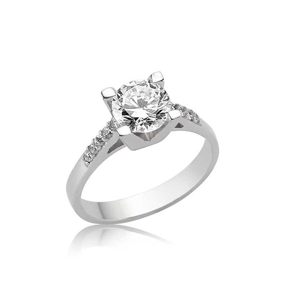 Gümüş Tek Taş Kadın Yüzük