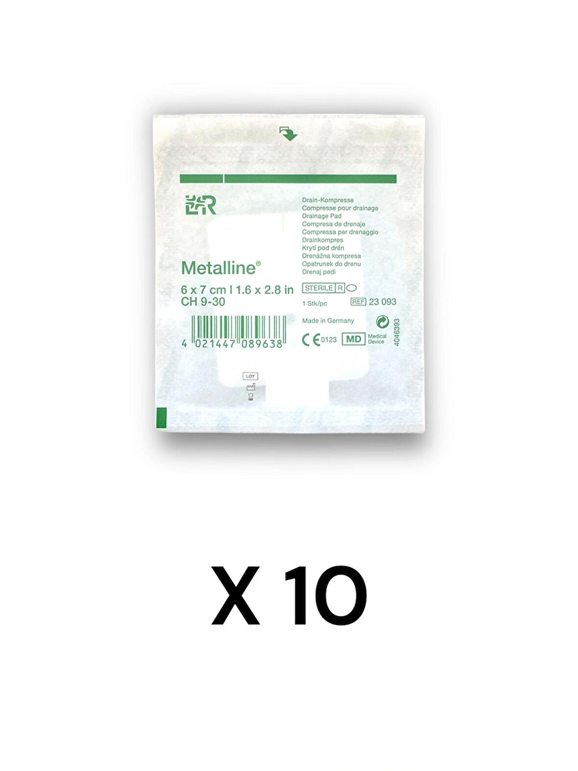 Metalline Trakeostomi Kanül Pedi 6 x 7 cm – Ref 23093 – 10 Adet