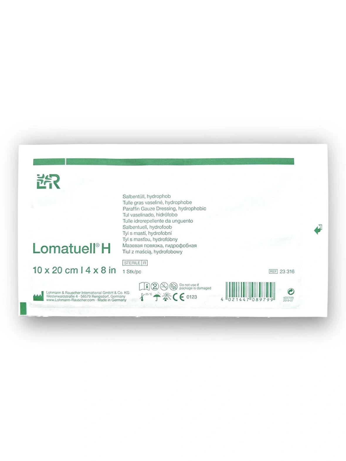 Lomatuell H Parafinli Tül Yara Örtüsü 10 x 20 cm – Ref 23316 – 1 Adet
