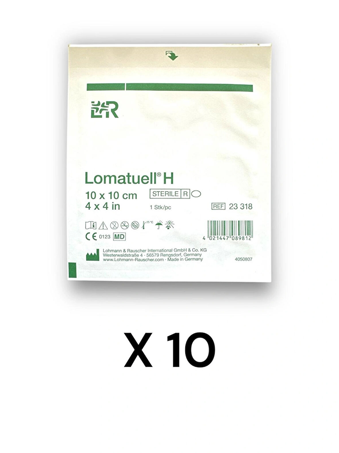 Lomatuell H Parafinli Tül Yara Örtüsü 10 x 10 cm – Ref 23318 – 10 Adet