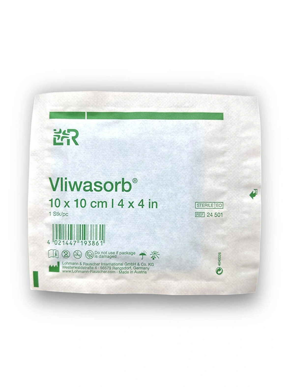 Vliwasorb Süper Emici Yara Örtüsü 10 x 10 cm – Ref 24501 – 1 Adet