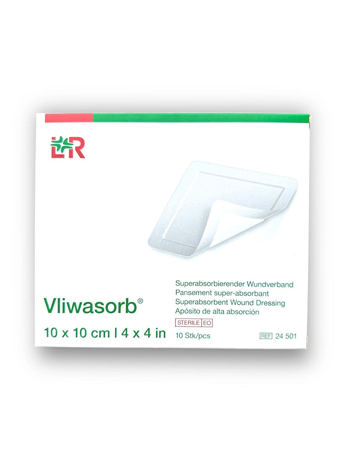 Vliwasorb Süper Emici Yara Örtüsü 10 x 10 cm – Ref 24501 – 10 Adet (1 KUTU)