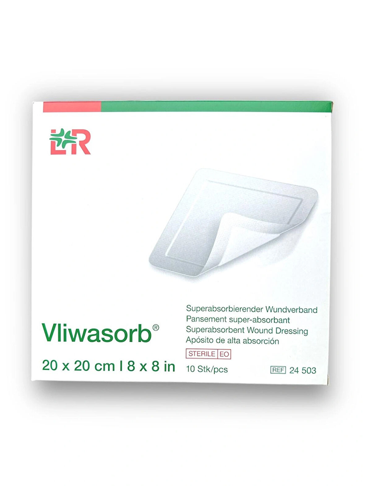 Vliwasorb Süper Emici Yara Örtüsü 20 x 20 cm – Ref 24503 – 10 Adet (1 Kutu)