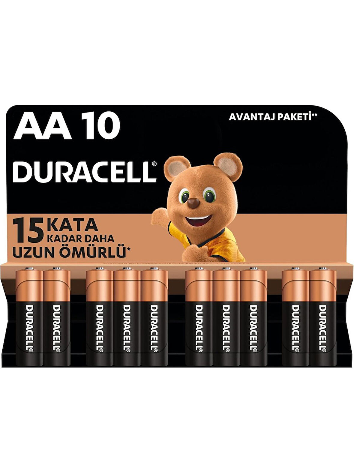 Duracell Alkalin AA Kalem Pil, 1,5 V LR6/MN1500, 10’lu paket