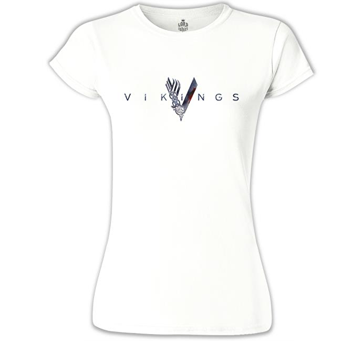 Vikings - Logo Beyaz Bayan Tshirt