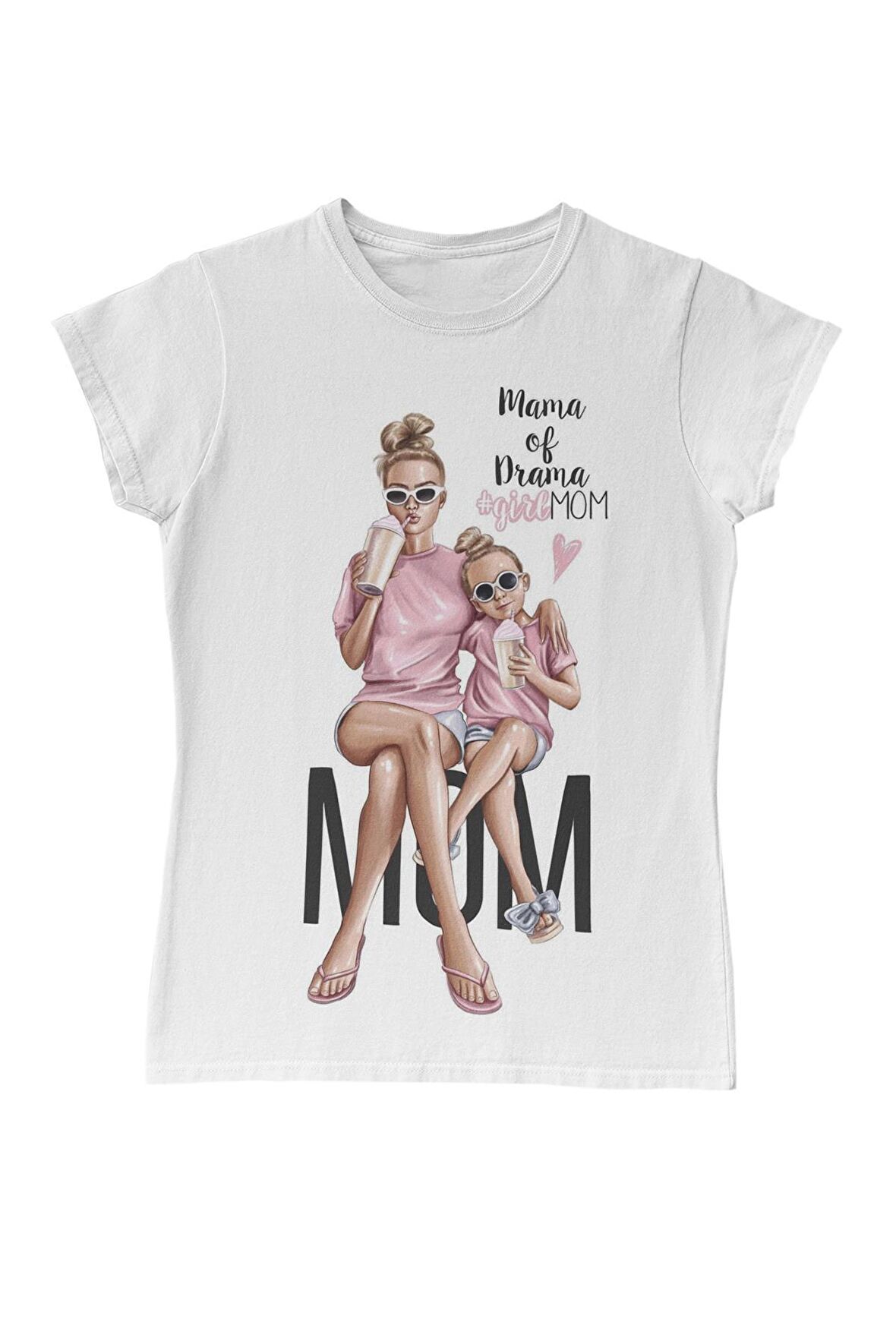 Mama of Drama Anneler Günü Beyaz Bayan Tshirt
