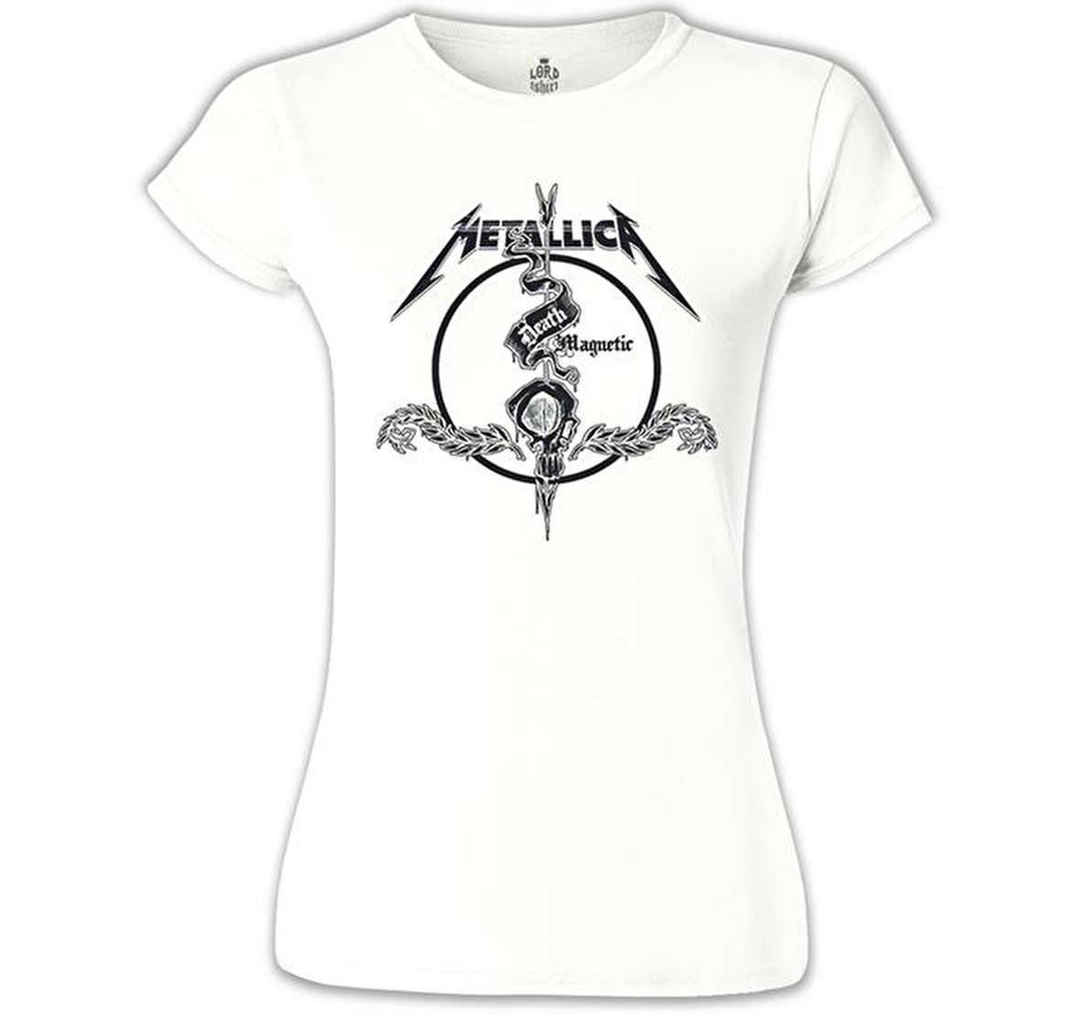 Metallica - Death Magnetic Beyaz Bayan Tshirt