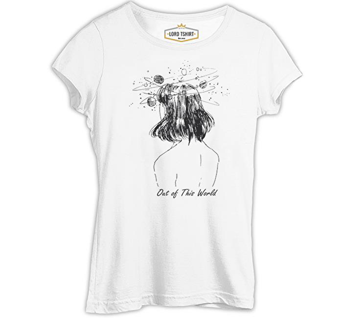 Girl out of This World Beyaz Bayan Tshirt