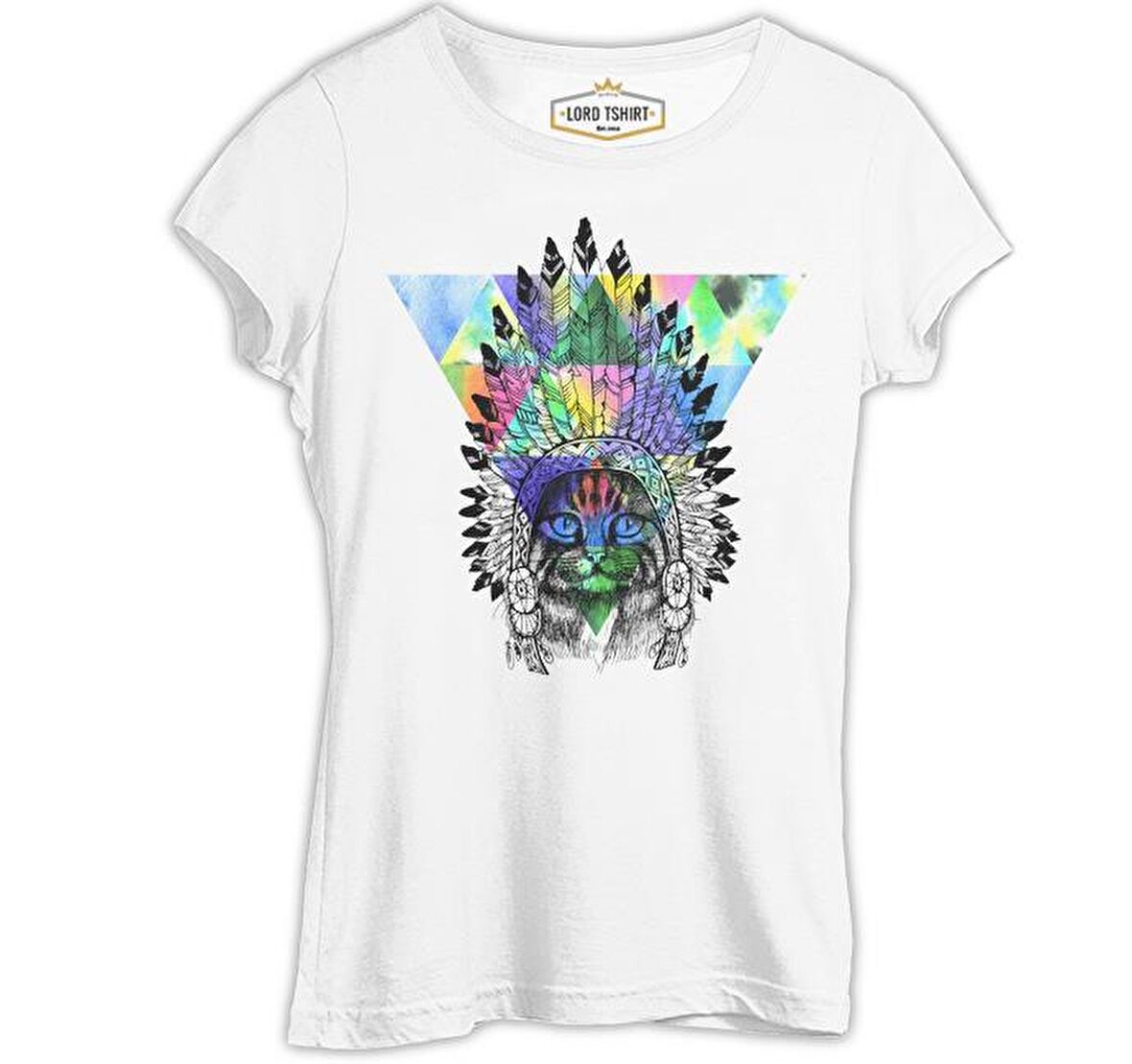 Sitting Cat - Kedi Beyaz Bayan Tshirt