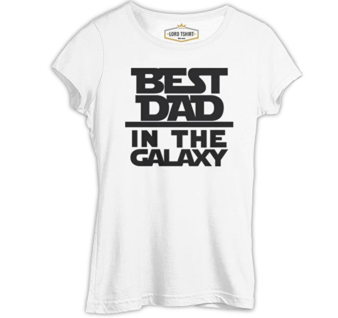 Best Dad in the Galaxy Beyaz Bayan Tshirt