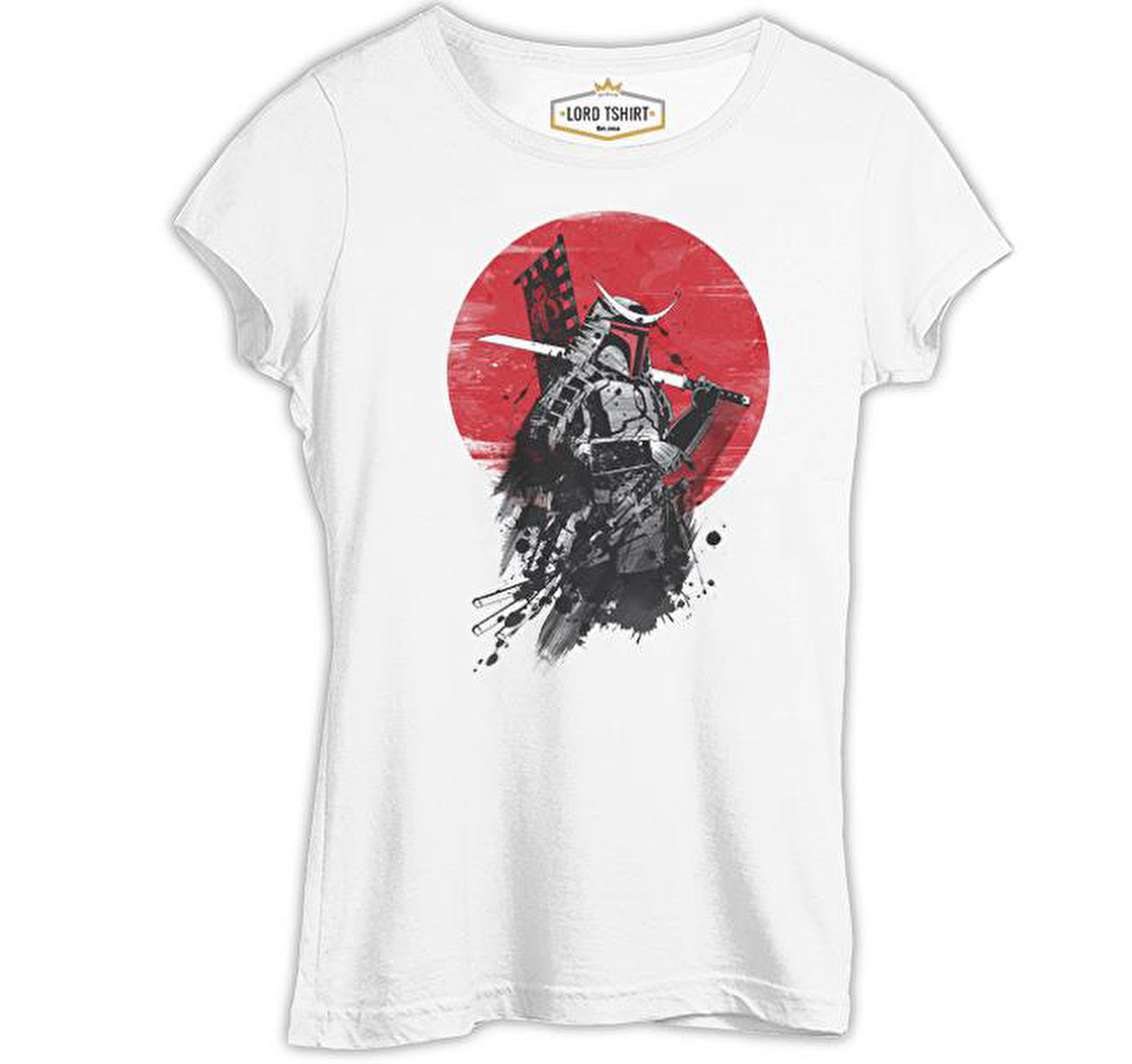 Japon Savaşçı - Sword Beyaz Bayan Tshirt