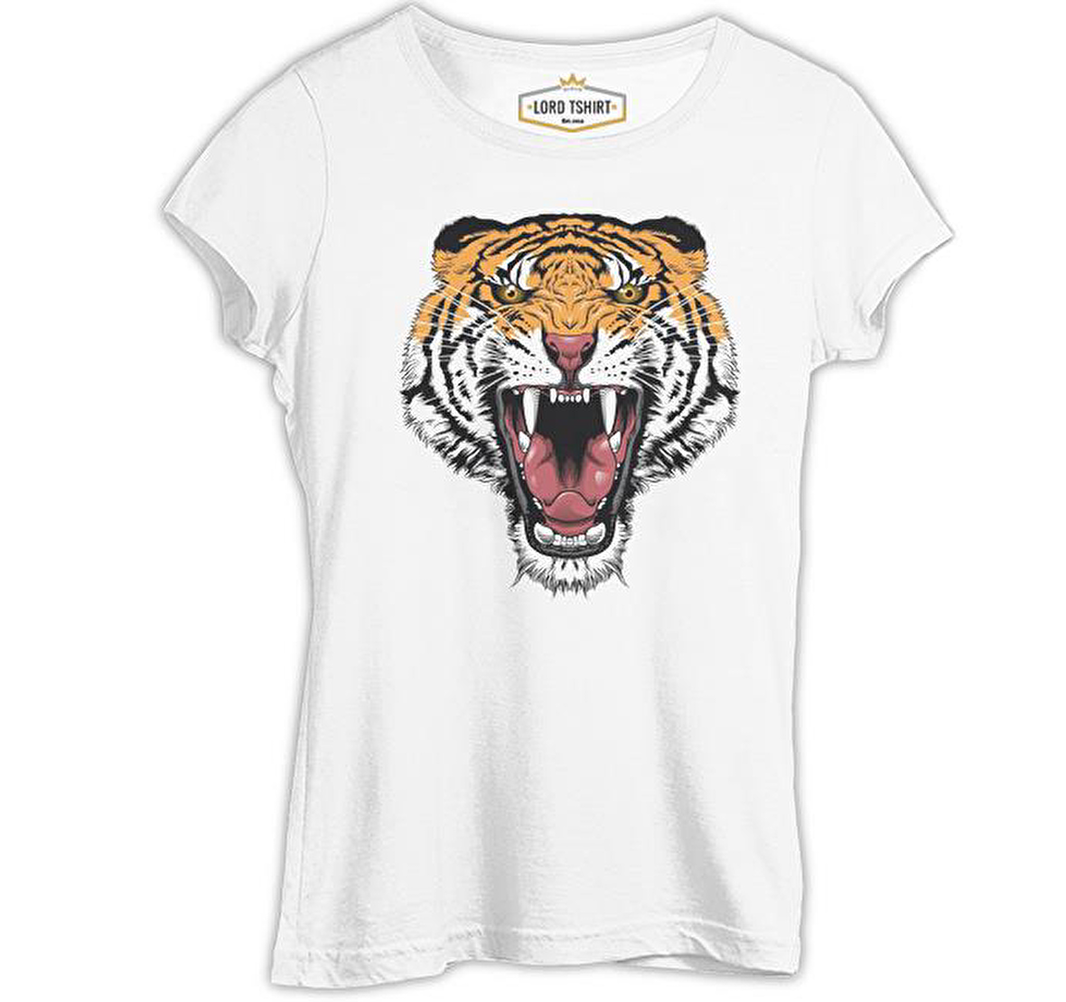 Wild - Kaplan Beyaz Bayan Tshirt