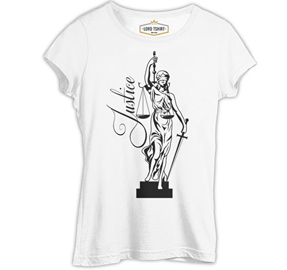 Simge - Adalet Beyaz Kadın Tshirt