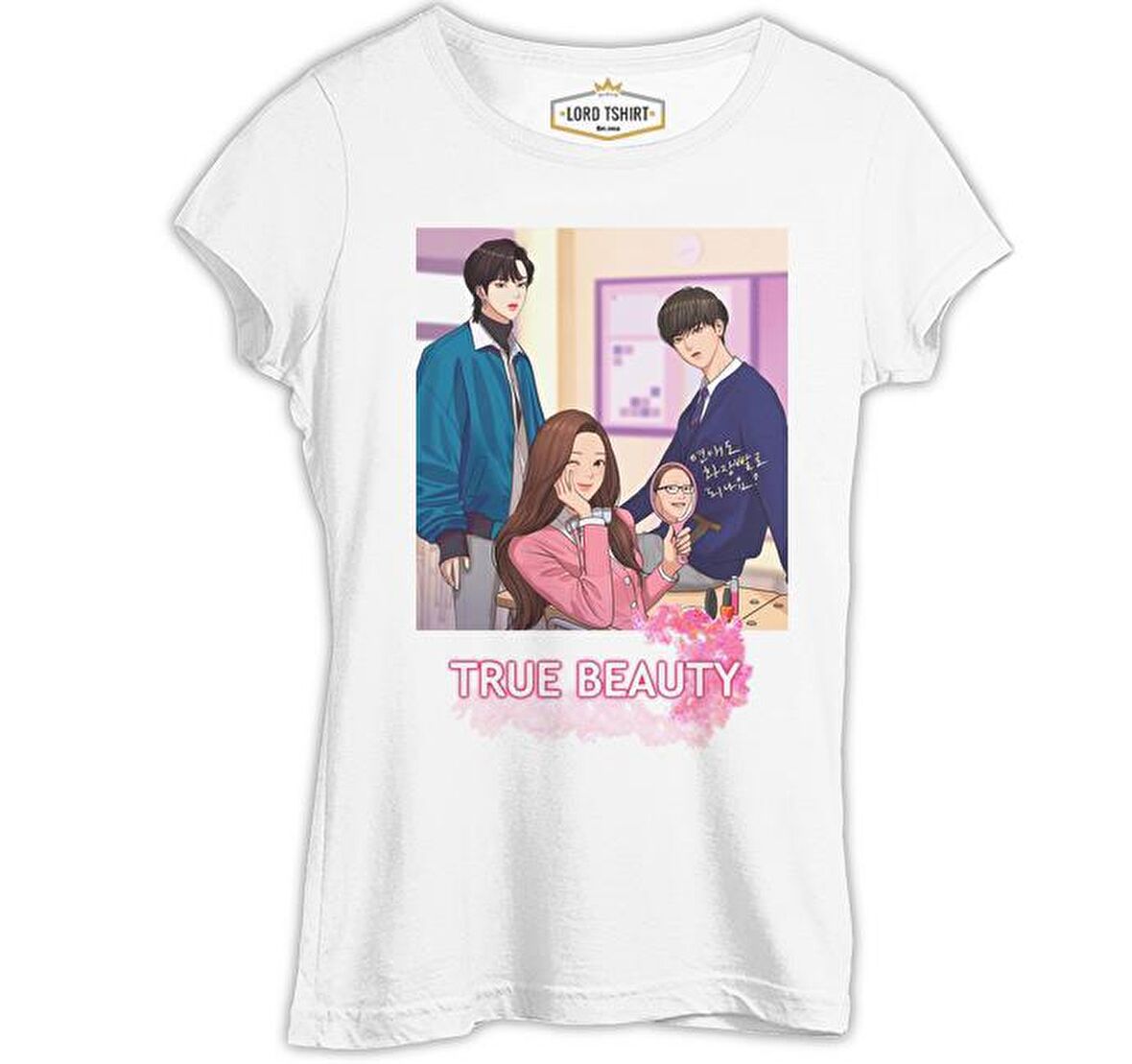 True Beauty - Ayna Beyaz Bayan Tshirt